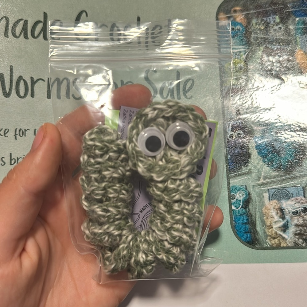 Handmade Crochet Worry Worm